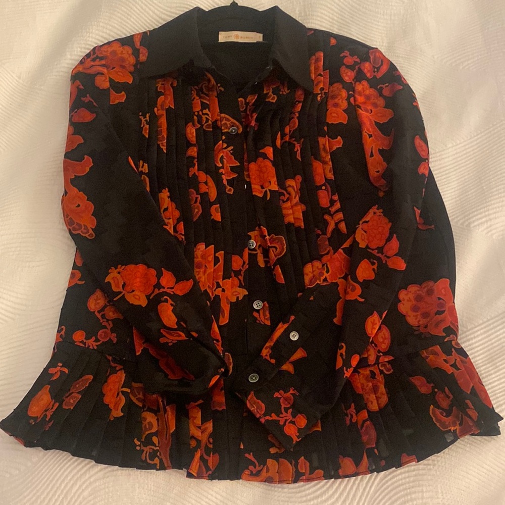 Tory Burch Floral pleated blouse